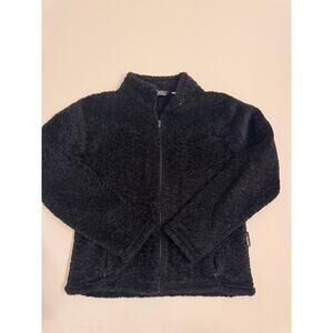 Black Diamond Women's Full Zip Teddy Fleece Jacket Black Size XL Made in USA